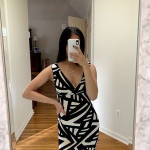 Aqua Bloomingdales V-neck Maxi Dress